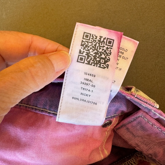 True Religion x Everyone Elijah Popo OOAK Bleach Dyed washed Pink Denim Jeans 34 - Picture 4 of 10